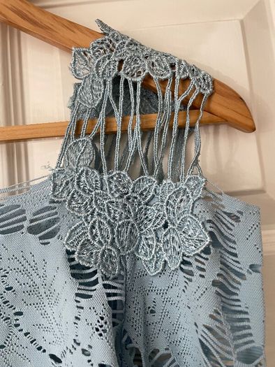 Vintage Designer Top- Powder Blue - Adam Pour Eve - Size 1