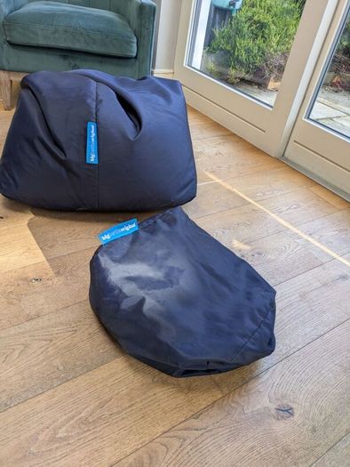 Big Beartha bean bags.