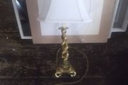 a solid brass barley twist lamp