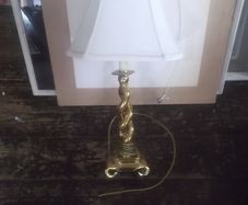a solid brass barley twist lamp