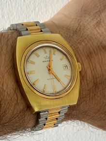 Vintage Marvin Swiss Mechanical Gold Plated Automatic wristwatch