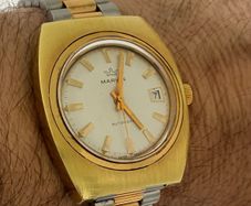 Vintage Marvin Swiss Mechanical Gold Plated Automatic wristwatch