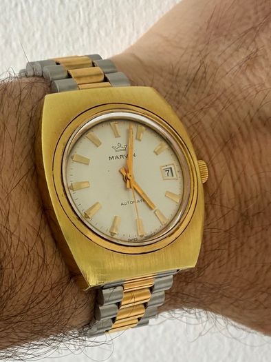 Vintage Marvin Swiss Mechanical Gold Plated Automatic wristwatch