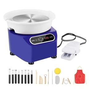 Pottery Wheel, 11 inch Pottery Forming Machine, 350W Electric Wheel for Pottery with Foot Pedal