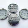Set/4x 61mm AUDI Gloss GREY 3D alloy wheel centre caps cap 4M0601170JG3 Hub Cover Image 7