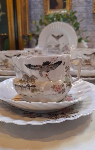Hand painted Japanese tea set
