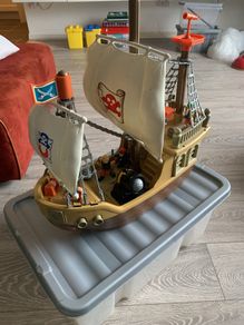 Large toy pirate ship