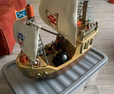 Large toy pirate ship