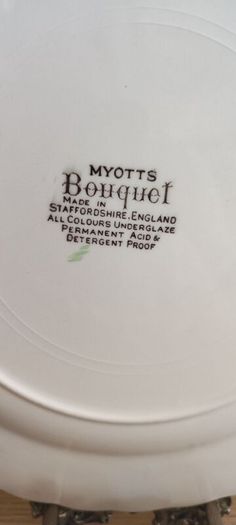Vintage Myotts Bouquet Plates -Franciscan English Transferware China - Dinner 10 inch