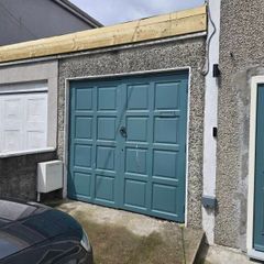 Solid mahogany wood garage doors