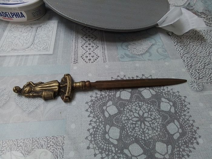 Vtg Brass Letter Opener