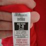 Red Christmas coat with black fur trim Image 5
