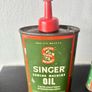 3 x Vintage Singer Sewing Machine Oil Tins Image 3