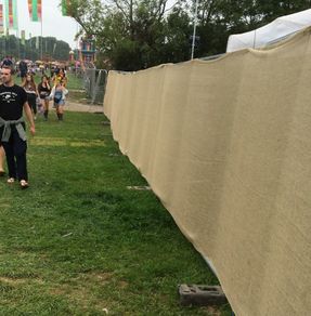 Hessian Fencing Scrim/Sheeting 1.83x14m Fire Retardant 273g/m2