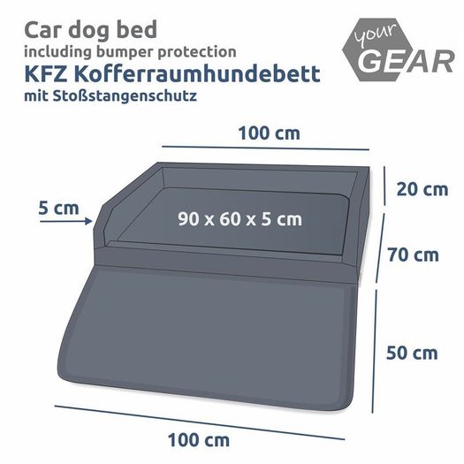 Dog Bed Car Boot with Bumper Protector Premium  High Quality product