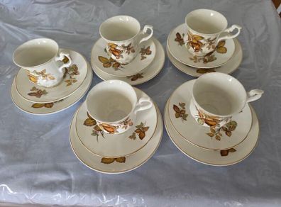 Bone China Teacups, Saucers & Side Plates