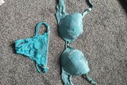 turquoise set size small bra 32 a worn
