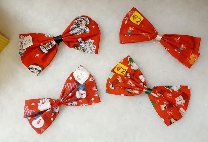 Large dog christmas collar bows