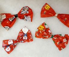 Large dog christmas collar bows