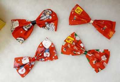 Large dog christmas collar bows