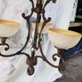 Pair of Pub Chandeliers with Shades - Reclaimed from Former Village Bar Image 7