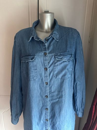 F&F long sleeve knee length denim dress size UK18/20 EU46/48 Postage included