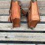 Leather saddlebags rustic tan Image 3