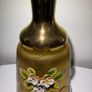 Glass Decanter. Vintage Bohemian-Style Ruby & Gilt Enamel Liqueur Decanter Image 3