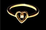 Vintage 9ct Hallmarked Diamond Suspension Ring