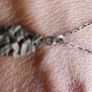 Vintage Sterling Silver 925 Leaf Drop Fine Silver Pendant and Necklace 1,7g L-8,5" Image 3