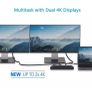 Wavlink WL-UG69PD2 USB-C Dual HDMI or DisplayPort Display 4K@60Hz 13-in-1 Universal Docking Station with 100W Power supply Apple dell Image 2