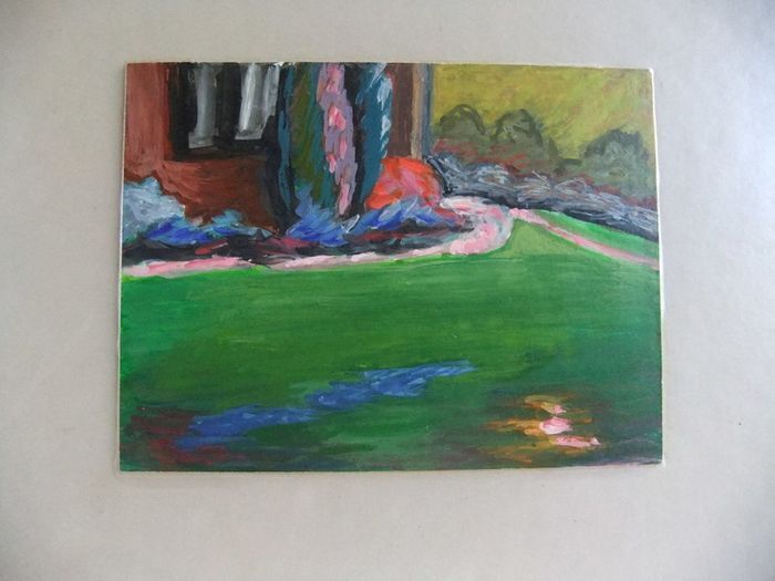 N Howard Flanders UK Artist Oil Painting 'House Opposite'