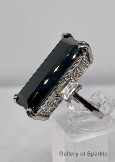 Black Spinel and White Topaz.