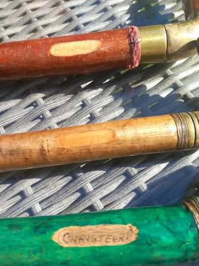 3 walking sticks, with duck heads, D18