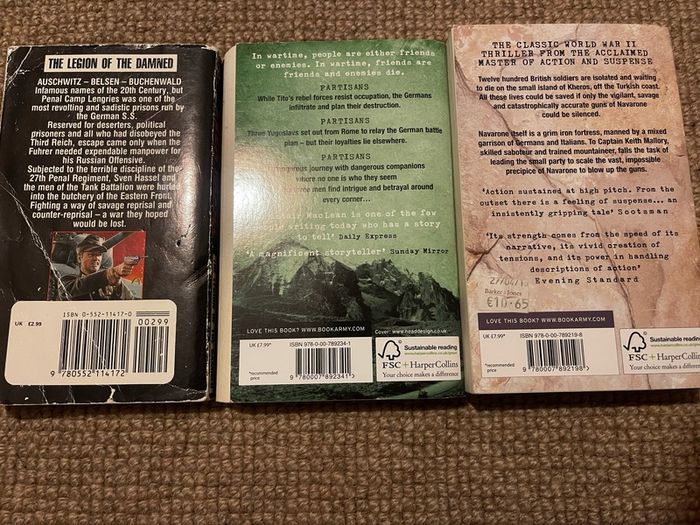 WW2 Thriller Books (price for all)