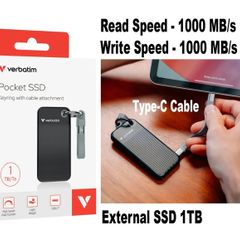 Verbatim Pocket SSD, 1TB, new