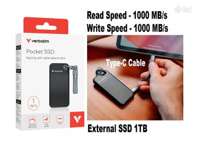 Verbatim Pocket SSD, 1TB, new
