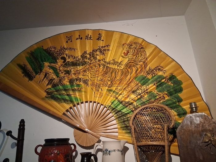 gigantic Mid-century Tiger Fan