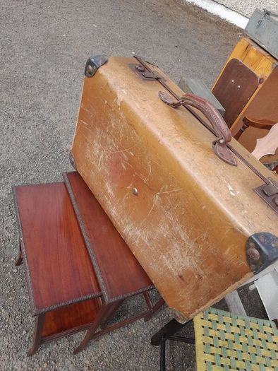 Vintage Suitcase with Railway Labels