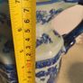 Vintage Blue And White Willow Pattern Jug 2.5 Pints Capacity Salamander Handle Image 3