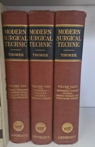 Vintage 1938 Modern Surgical Technic Thorek 3 Volume Medical Set