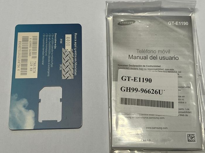 Spanish Samsung GT- E1190 Mobile Phone