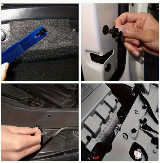 100pcs Automotive Fastener Clip Set, Door Fender Rivet Fixing Clips, Snap-On Tools, Body Bumper Trim Fixing Accessories