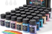 Mica Powder for Epoxy Resin, 36 Colors, 0.35 oz(10g) Bottles Mica Glitter Powder Pigment for Soap Making, Bath Bomb, Resin Dye Smalltongue (FREE POSTAGE)