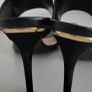 CHARLES & KEITH black suede wide strap high heels Sz 39 ( Fit 6-6.5 UK) - Rrp 153 (New) Image 6