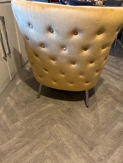 mustard armchair