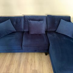 Navy velvet 3 seater Sofa