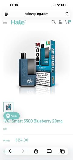IVG 5500 Blueberry vapes