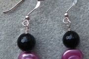 Pearl ,silver earrings,Handmade jewellery,Drop earrings,New,Gift