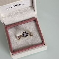Pandora flower ring size 56 (P) also I have matching charm/pendant in my add( box not including)